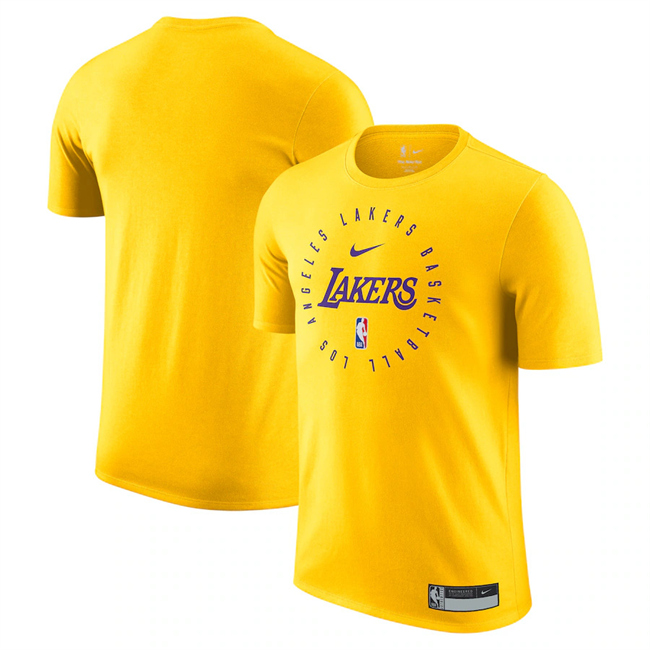 Men's Los Angeles Lakers Gold 2024/25 Legend On-Court Practice Performance T-Shirt